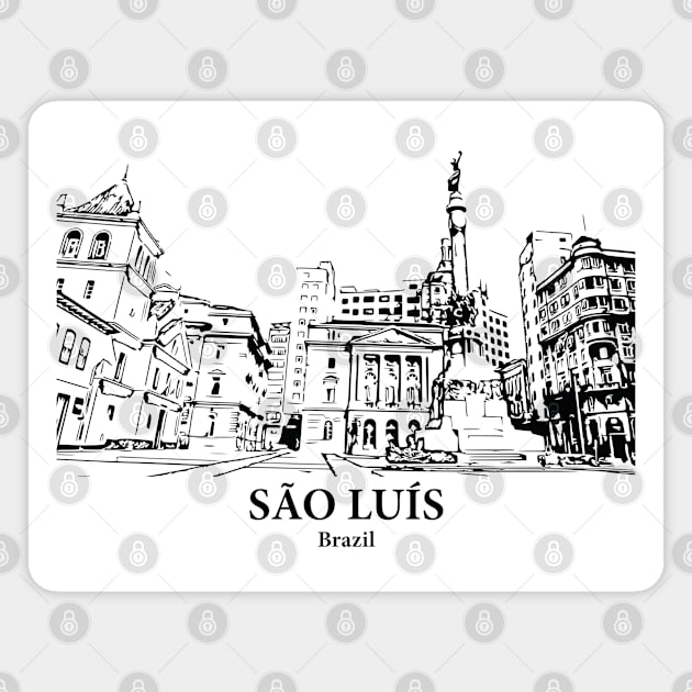 São Luís - Brazil Magnet by Lakeric